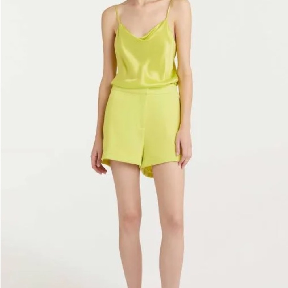 Cinq à Sept High Waist Lime Shorts
